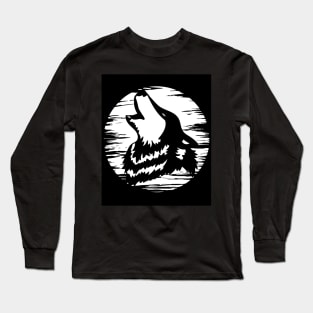 Retro Wolfsilhouettes Wolves Nature Long Sleeve T-Shirt